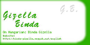 gizella binda business card